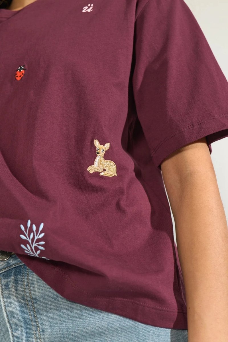 Nutenia Boxy T-Shirt- Gots van Numph – T-shirts voor dames | Meisjes Brugge