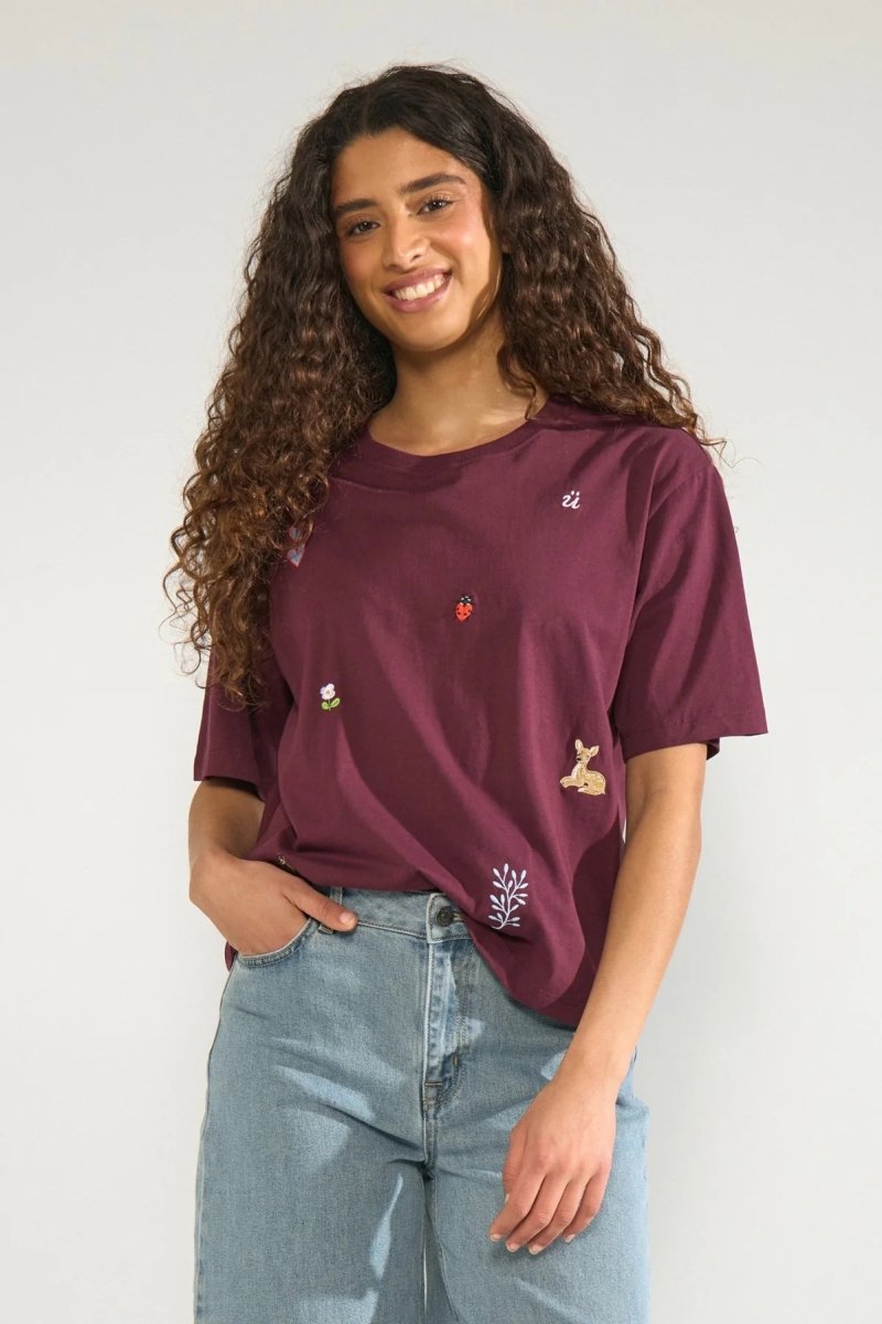 Nutenia Boxy T-Shirt- Gots van Numph – T-shirts voor dames | Meisjes Brugge