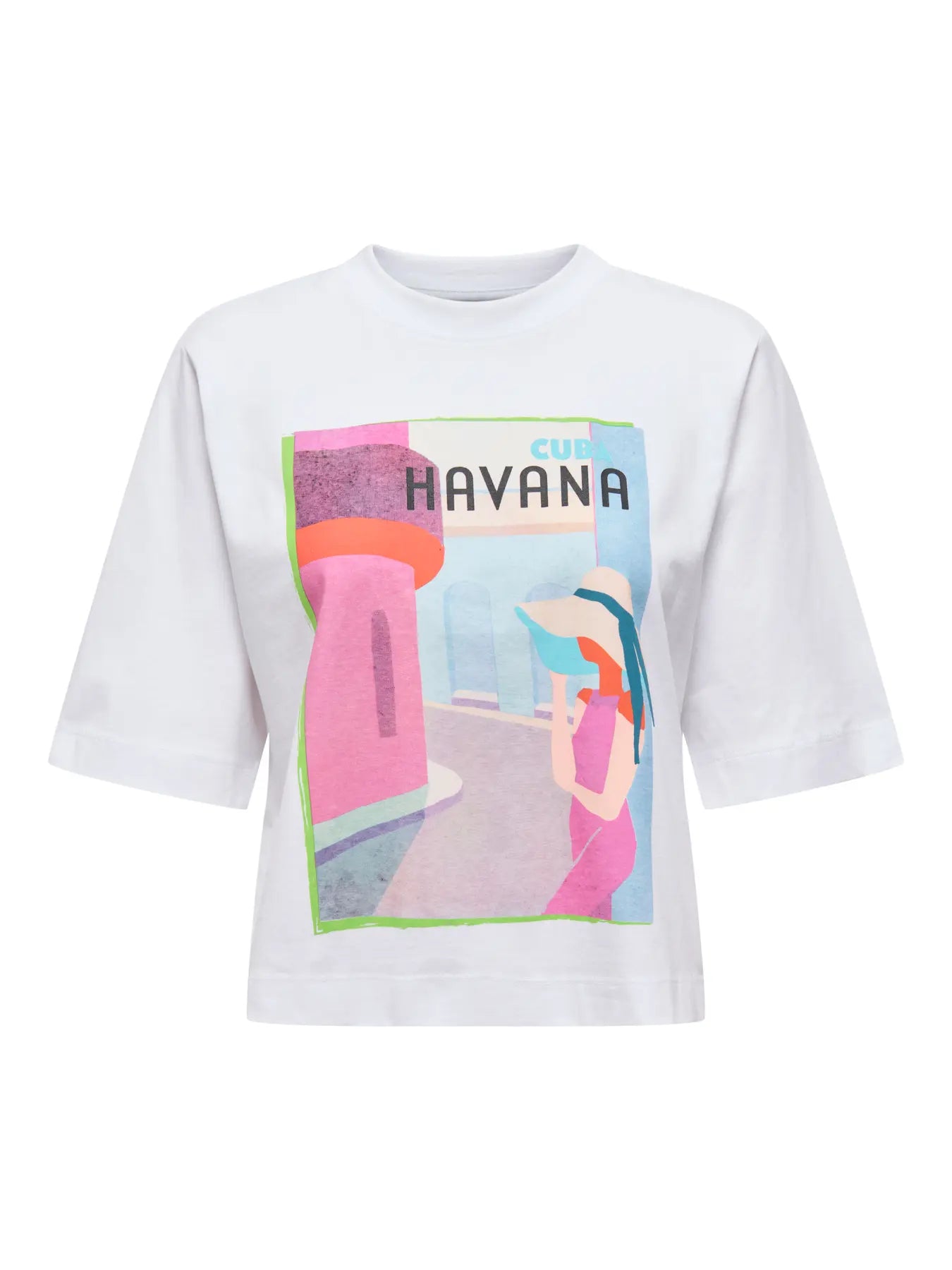 T-shirts - Onlvega Life S/S Vibe Top van Only
