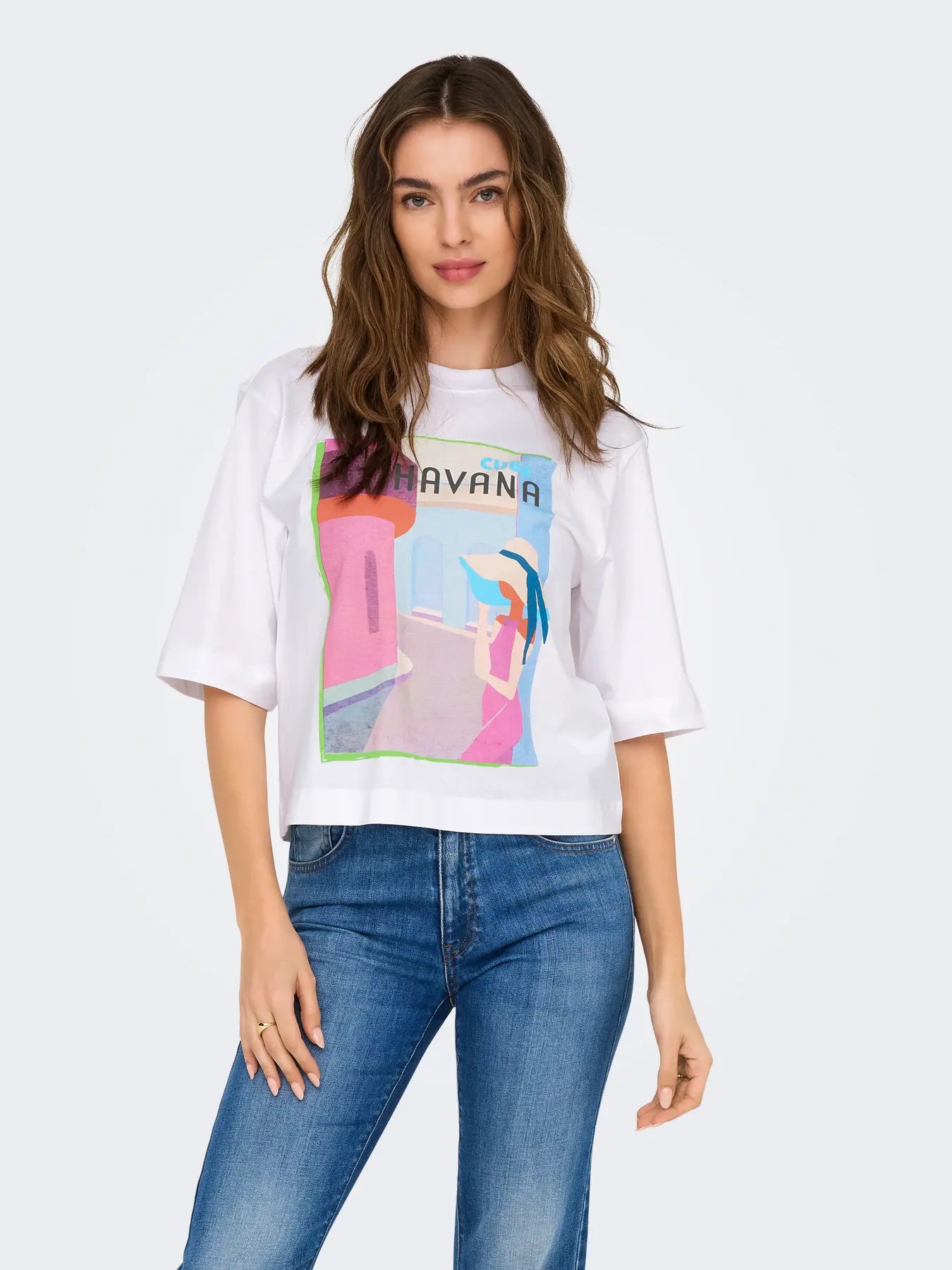 T-shirts - Onlvega Life S/S Vibe Top van Only