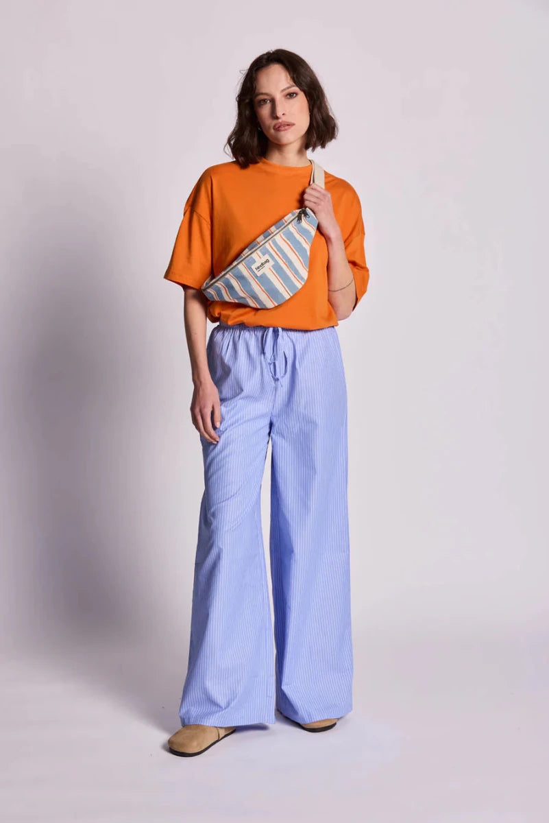 Olivia Bumbag large blue stripes van Hindbag – Handtassen voor dames | Meisjes Brugge