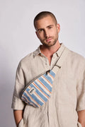 Olivia Bumbag large blue stripes – Handtassen voor dames in kleur | Meisjes