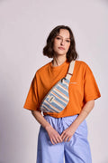 Olivia Bumbag large blue stripes – Handtassen voor dames in kleur | Meisjes