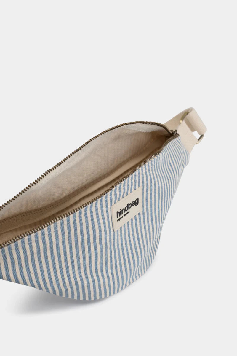 Olivia Bumbag Thin Blue stripes van Hindbag – Handtassen voor dames | Meisjes Brugge