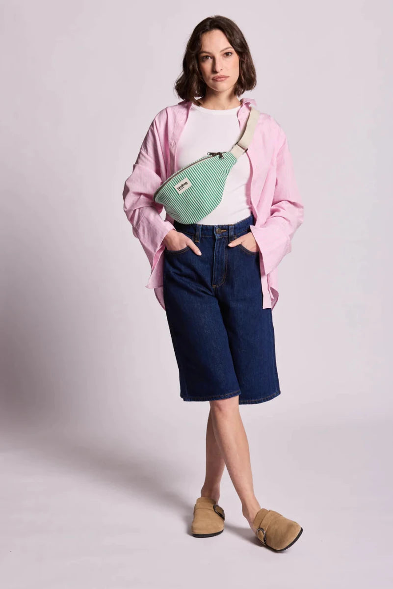 Olivia Bumbag Thing green stripes van Hindbag – Handtassen voor dames | Meisjes Brugge