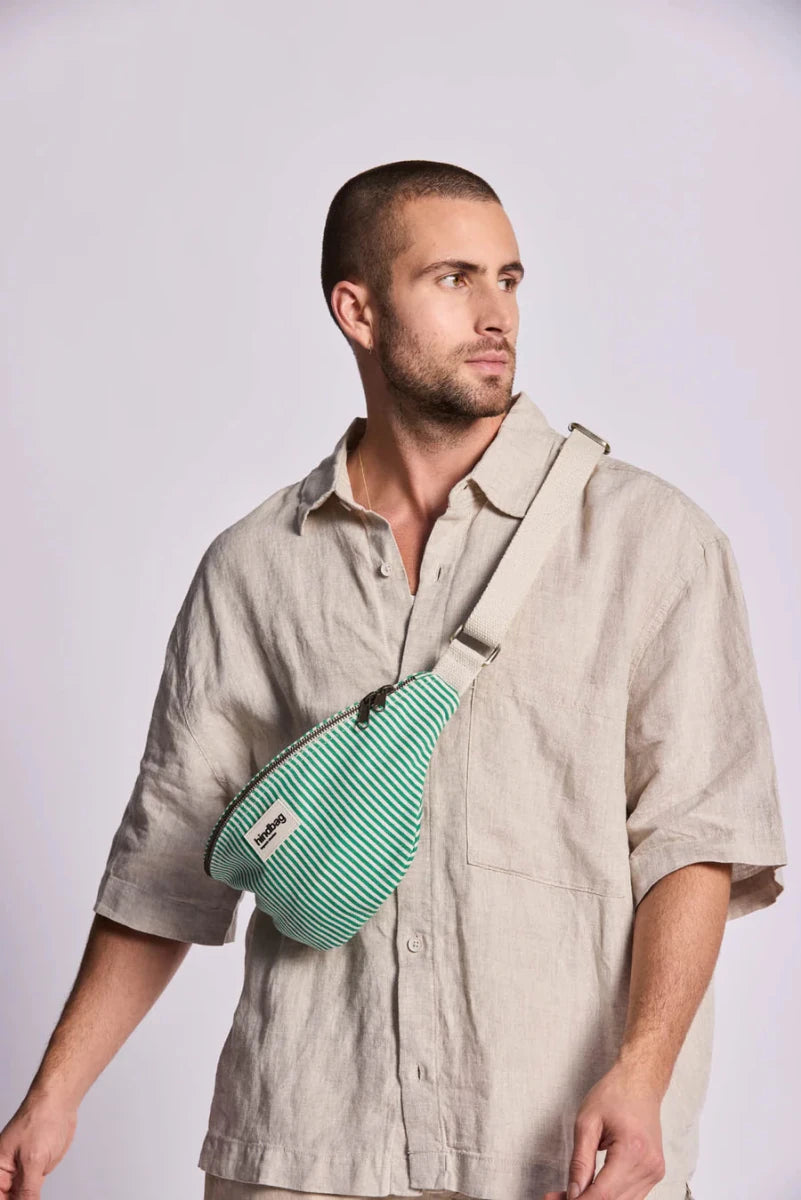 Olivia Bumbag Thing green stripes van Hindbag – Handtassen voor dames | Meisjes Brugge