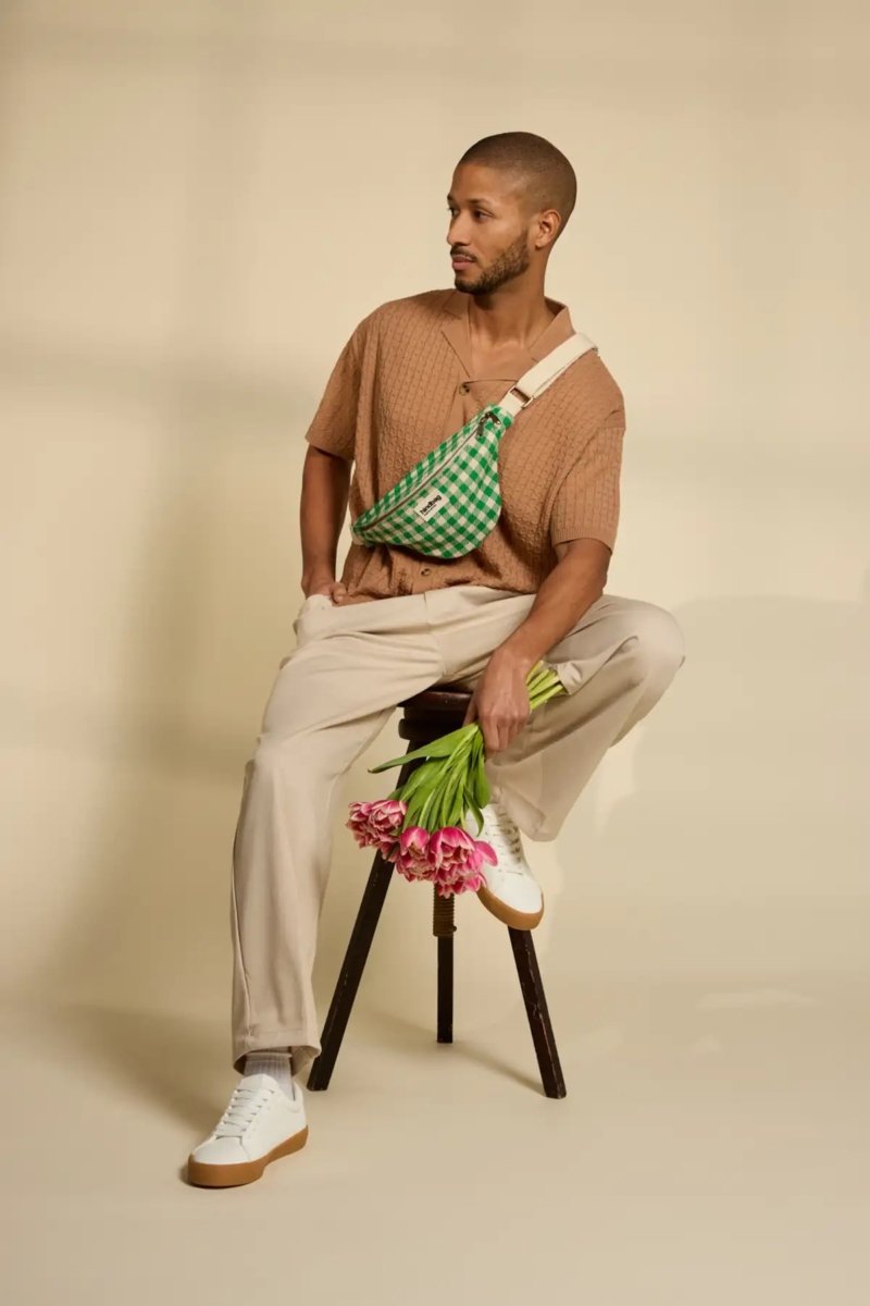 Handtassen - Olivia Vichy Green Bag van Hindbag