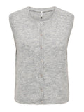 Light grey melange Pulls - Onlallison Sl Button Vest Knit van Only