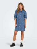 Jurken - Onlalma L/S Heart Dress Denim van Only