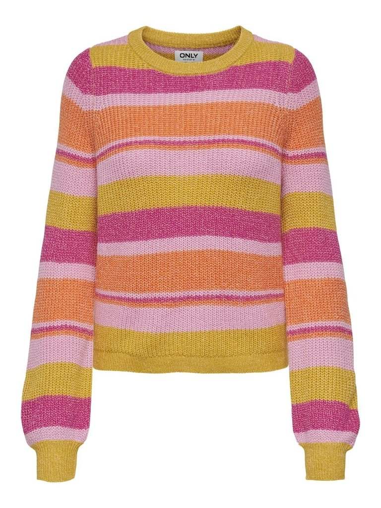 Pulls Onlalmi Ls Stripe O-Neck Knit van Only