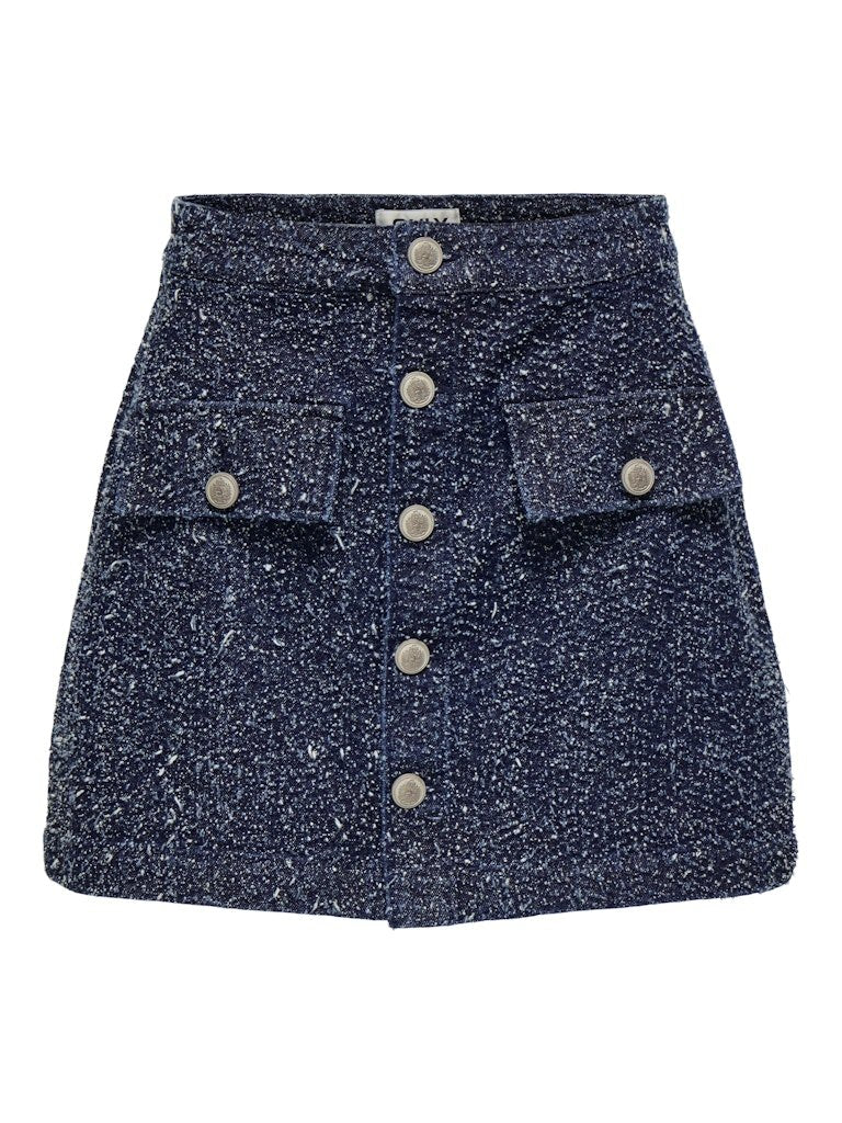 Rokken - Onlaman Denim Boucle Skirt van Only