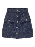 Dark blue denim Rokken - Onlaman Denim Boucle Skirt van Only