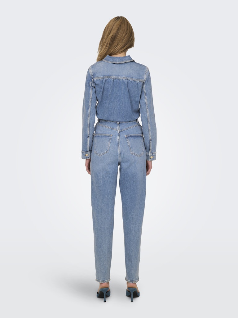 Jumpsuits - Onlbelieve L/S Denim Ankle Jumpsuit van Only