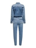 Jumpsuits - Onlbelieve L/S Denim Ankle Jumpsuit van Only