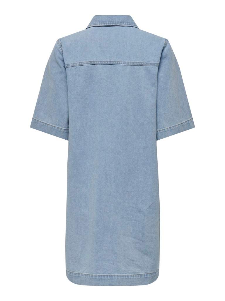 Onlbelle S/S Button Dress Denim Noos - koop Jurken van Only bij Meisjes Brugge