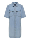Onlbelle S/S Button Dress Denim Noos - koop Jurken van Only bij Meisjes Brugge