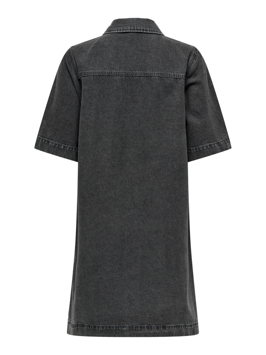 Onlbelle S/S Button Dress Denim Noos - koop Jurken van Only bij Meisjes Brugge