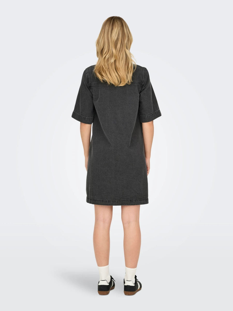 Onlbelle S/S Button Dress Denim Noos van Only – Jurken voor dames | Meisjes Brugge