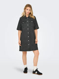 Onlbelle S/S Button Dress Denim Noos - koop Jurken van Only bij Meisjes Brugge
