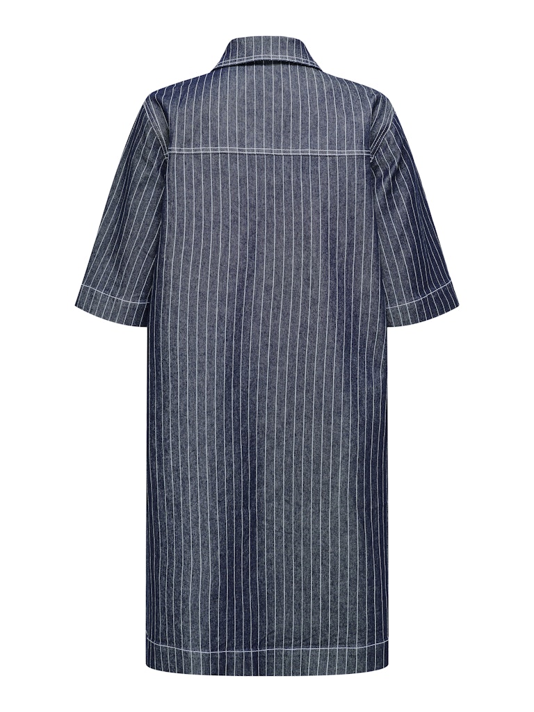 Jurken - Onlbelle S/S Stripe Dress Denim van Only