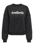 Black Sweaters - Onlbest L/S Print Crew Neck Sweat van Only
