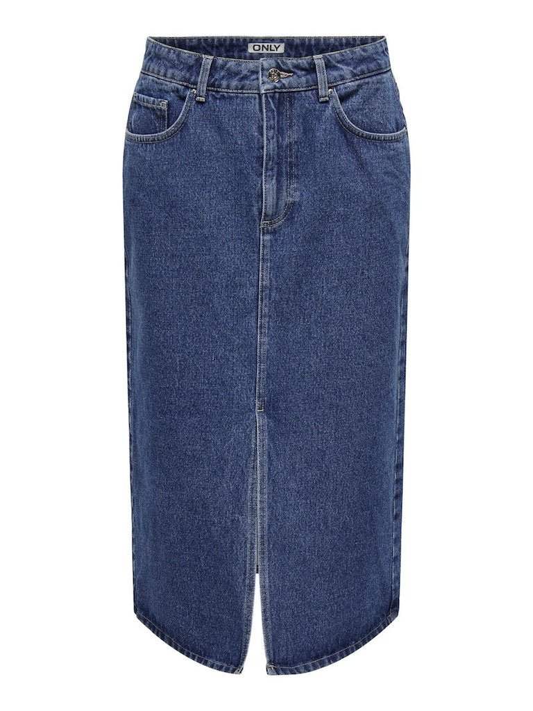 Rokken Onlbianca Midi Skirt Denim Noos van Only