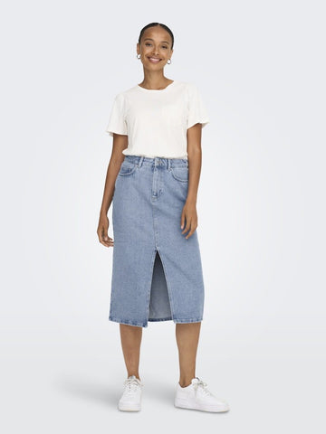 Onlbianca Midi Skirt Denim Noos - SS25 - koop Rokken van Only bij Meisjes Brugge