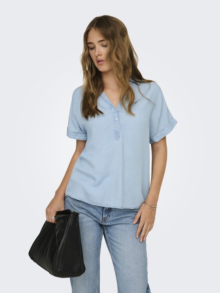 Onlcharis Life Cap Sleeve Shirt – Tops voor dames in kleur | Meisjes