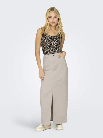 Rokken Onlcilla-Moxie Long Slit Corduroy Skirt van Only