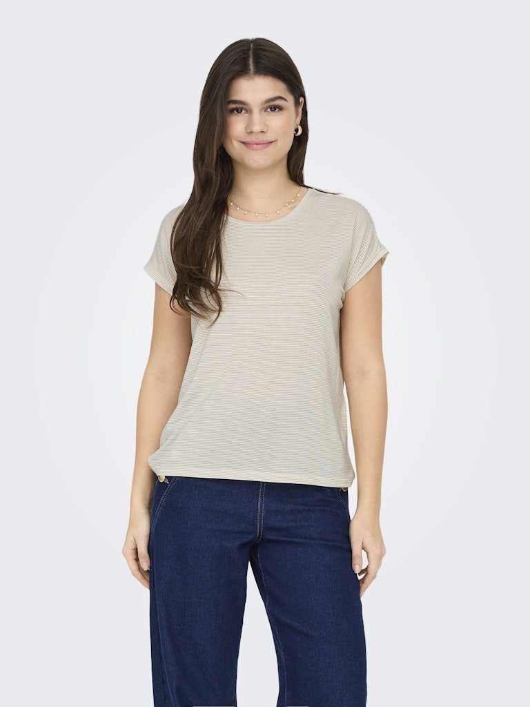 Onlclaudia S/S Glitter Stripe Top van Only – Tops voor dames | Meisjes Brugge
