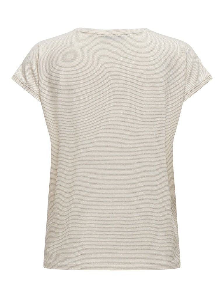 Onlclaudia S/S Glitter Stripe Top - koop Tops van Only bij Meisjes Brugge