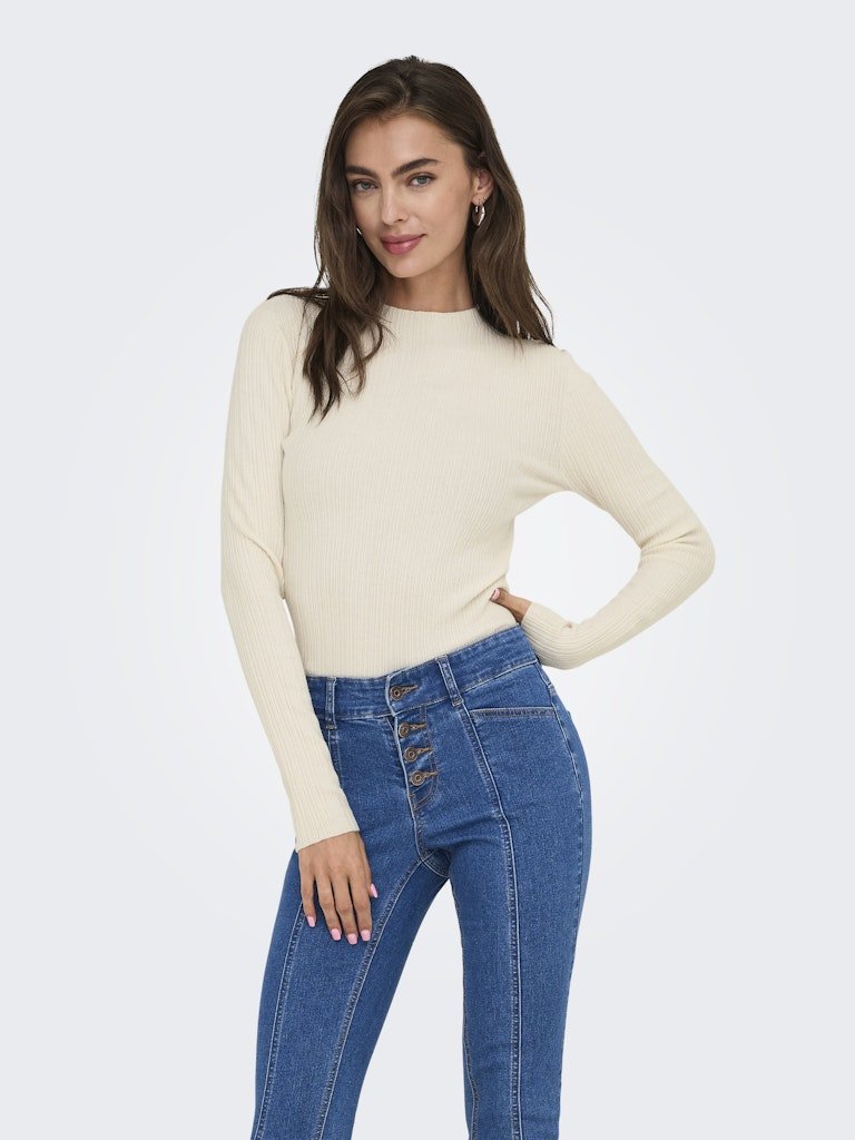 Onlcoco Life Ls Rib Mock Neck Knit - koop Tops van Only bij Meisjes Brugge