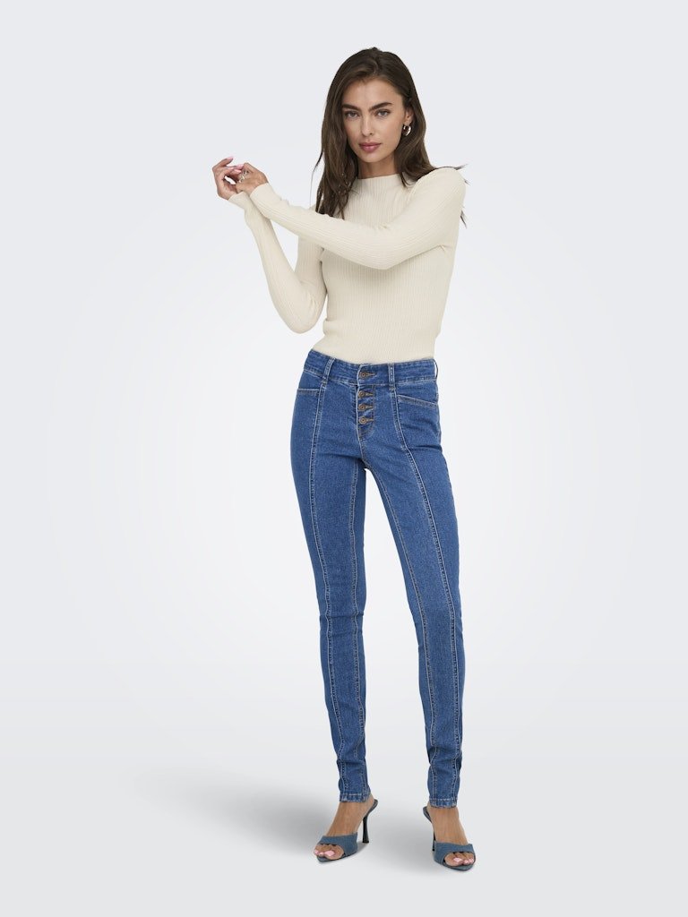 Onlcoco Life Ls Rib Mock Neck Knit - koop Tops van Only bij Meisjes Brugge