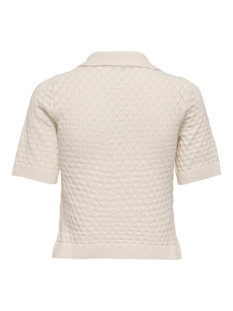 Onlcosima Ss Structure Polo Knit Noos - koop Tops van Only bij Meisjes Brugge