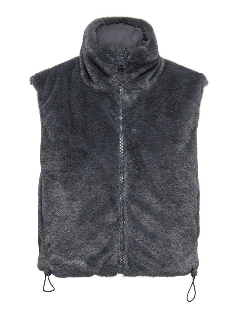 Onldana Life Faux Fur Waistcoat - koop Cardigans van Only bij Meisjes Brugge