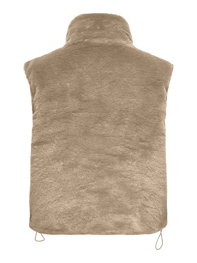 Onldana Life Faux Fur Waistcoat - koop Cardigans van Only bij Meisjes Brugge