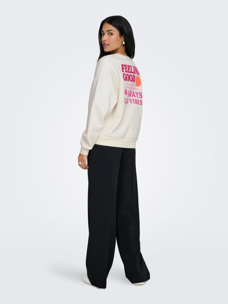 Onldaze L/S O-Neck Terry Print Sweater van Only – Sweaters voor dames | Meisjes Brugge