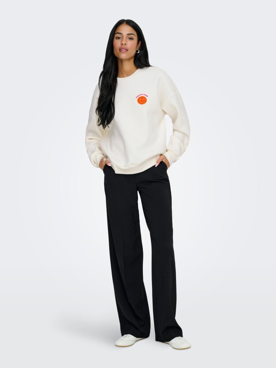 Onldaze L/S O-Neck Terry Print Sweater van Only – Sweaters voor dames | Meisjes Brugge