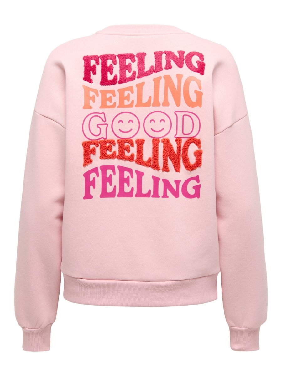 Rosy Touch Feeling Sweaters - Onldaze L/S O-Neck Terry Print Sweater van Only