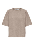 Simply Taupe Melange Pulls - Onlella 2/4 O-Neck Pullover van Only