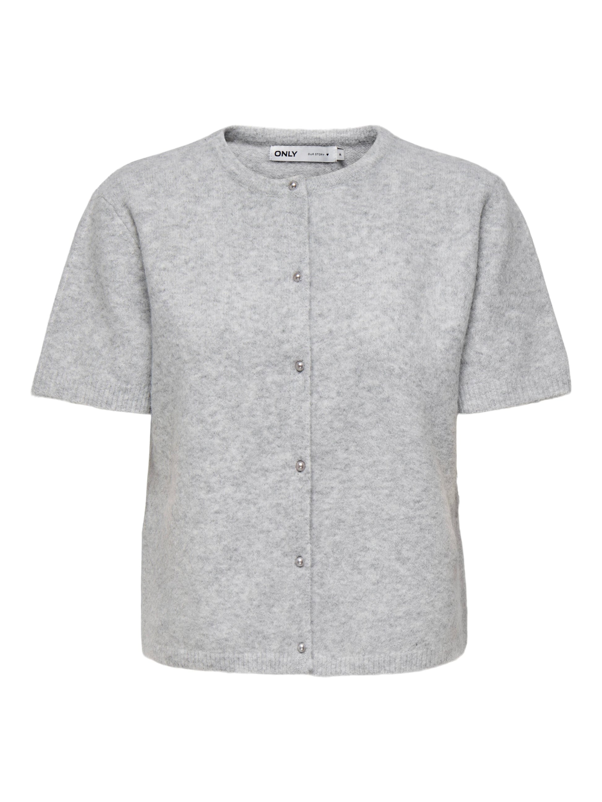 Light Grey Melange Cardigans - Onlella S/S Cardigan van Only