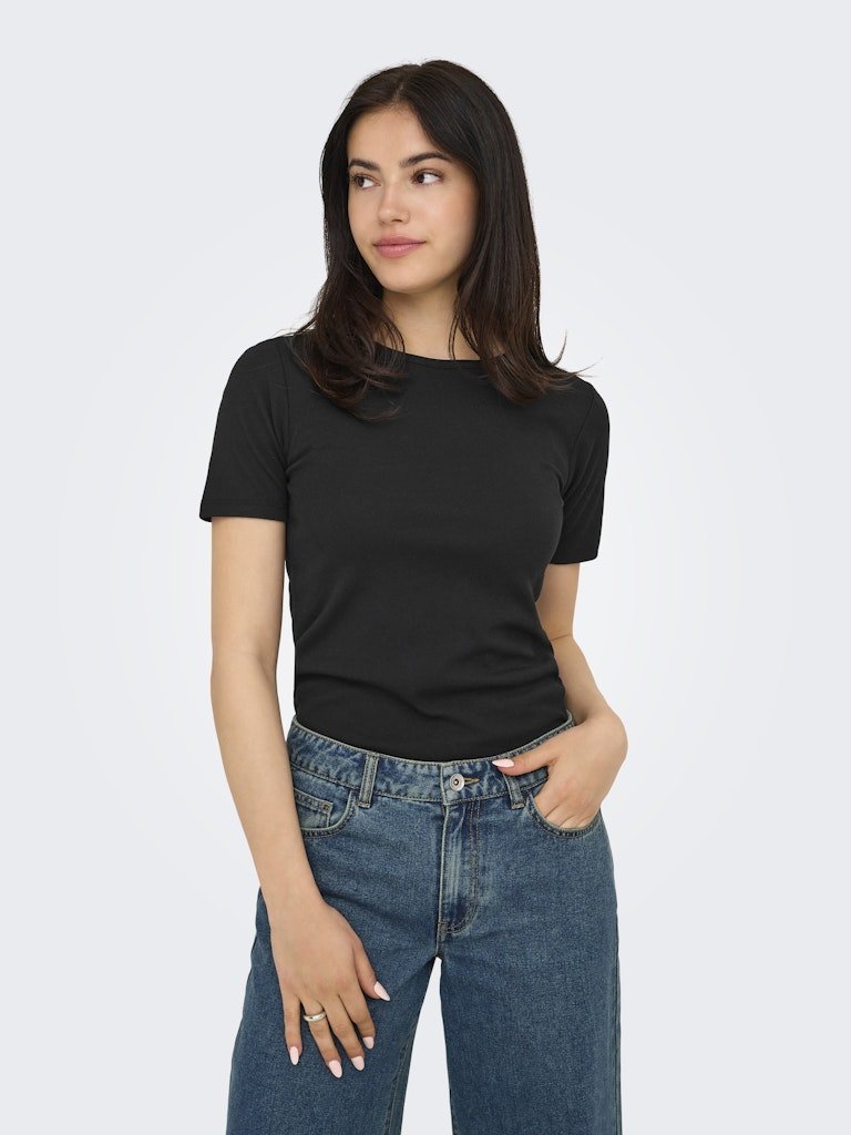 Onlelli S/S Rib Top - koop Tops van Only bij Meisjes Brugge