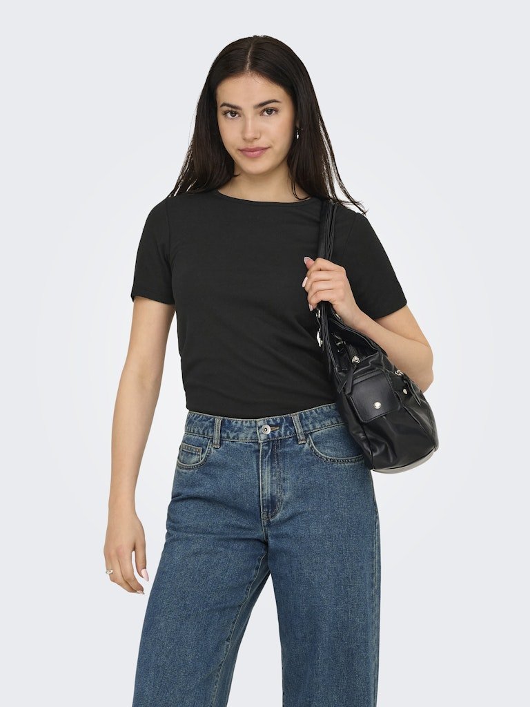 Onlelli S/S Rib Top - koop Tops van Only bij Meisjes Brugge