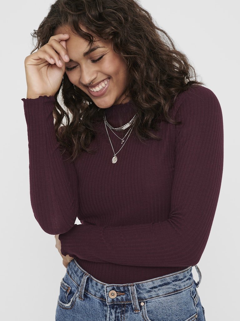 Onlemma L/S High Neck Top Noos van Only – Tops voor dames | Meisjes Brugge