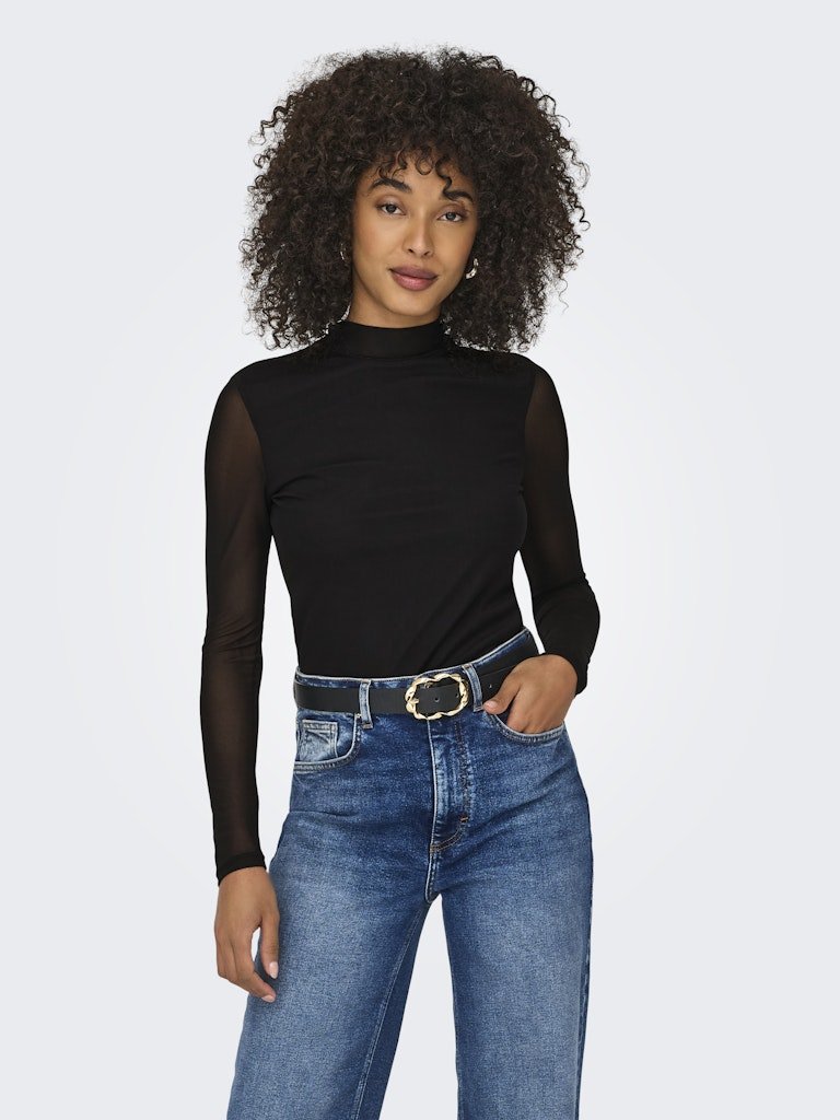Onlerica Life Mesh L/S Top Noos - koop Tops van Only bij Meisjes Brugge