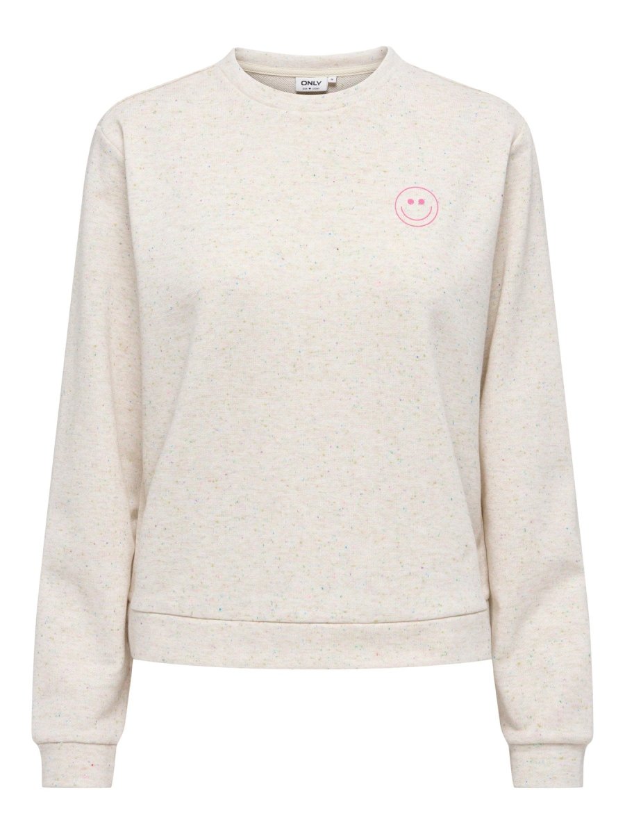 Antique white-Smile Sweaters - Onlevisa L/S Sweater van Only