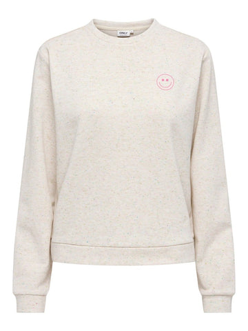Antique white-Smile Sweaters - Onlevisa L/S Sweater van Only