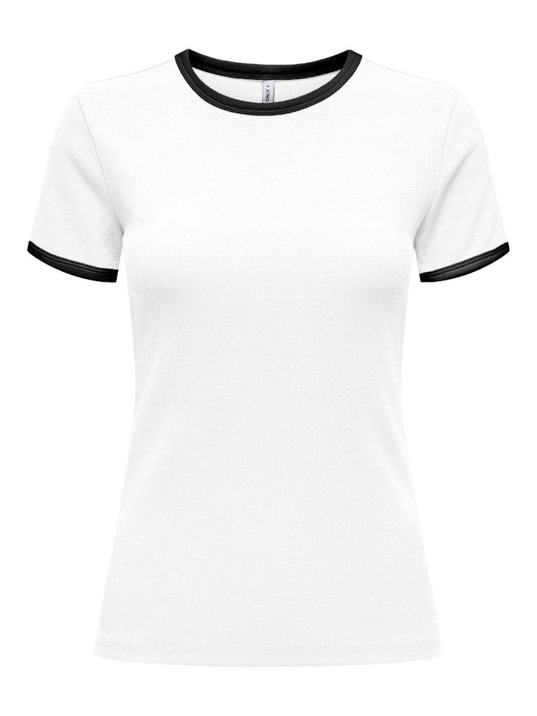 Bright White Black Tops - Onlfenja Life S/S Top van Only