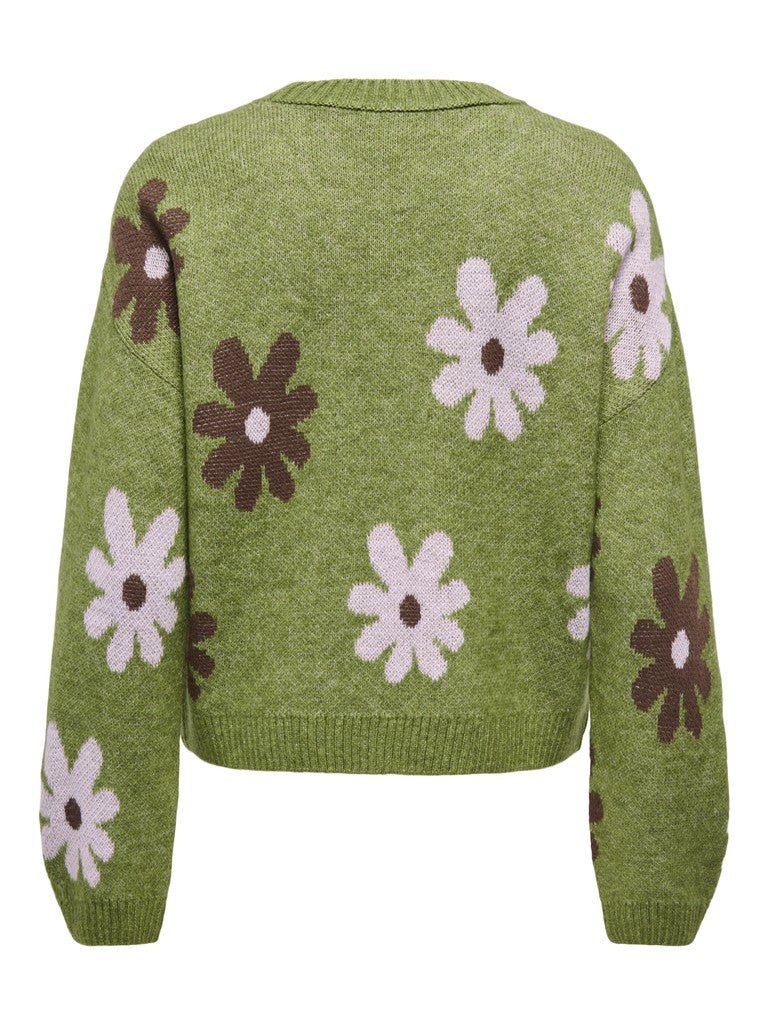 Onlfreesia Ls Flower O-Neck Knit Noos van Only – Pulls voor dames | Meisjes Brugge