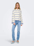 Onlgeena 7/8 Stripe O - Neck Knit - koop Pulls van Only bij Meisjes Brugge